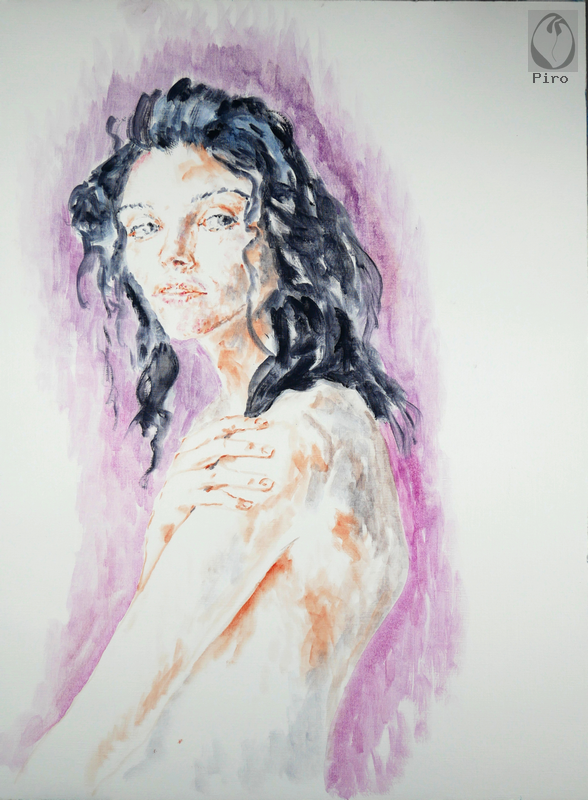 oil on paper - olio su carta di Piro
